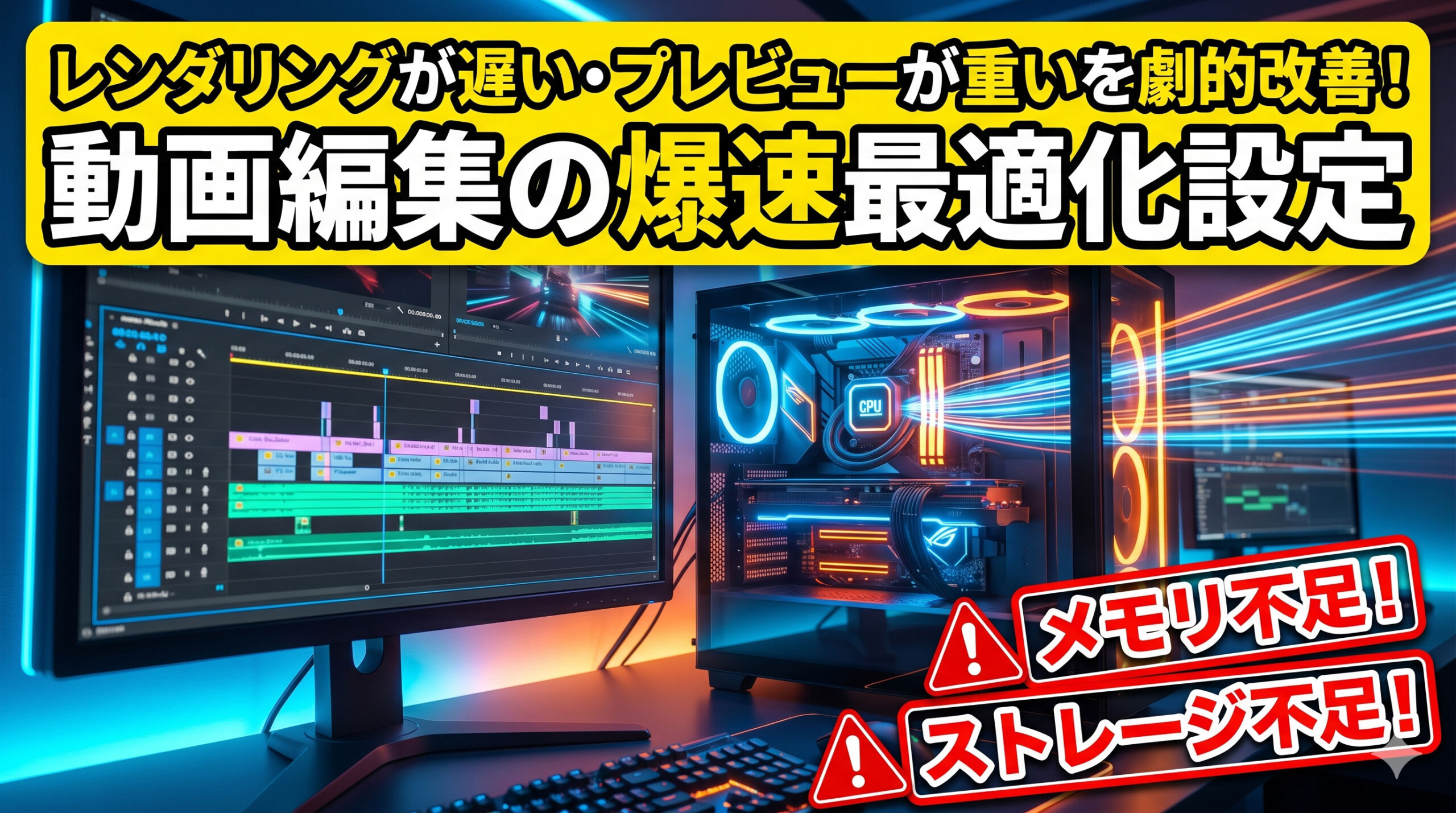 動画編集パフォーマンス最適化の完全ガイド】PCを買い換える前に。動画